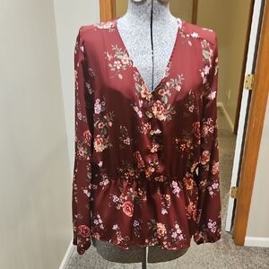 Justify Floral Peplum Blouse